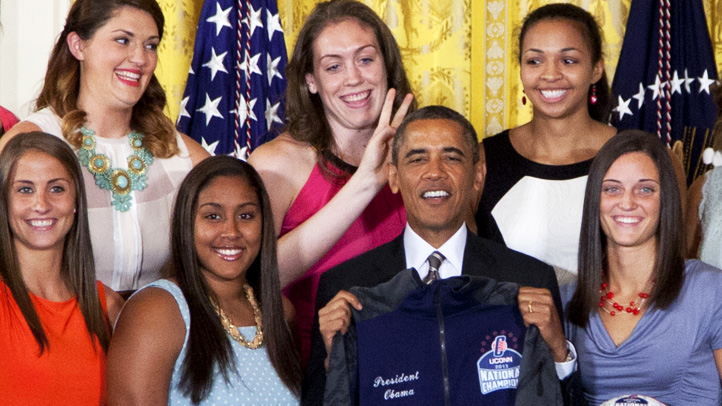 Obama Connecticut Basketball