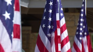 flags at DFW National Cemetery