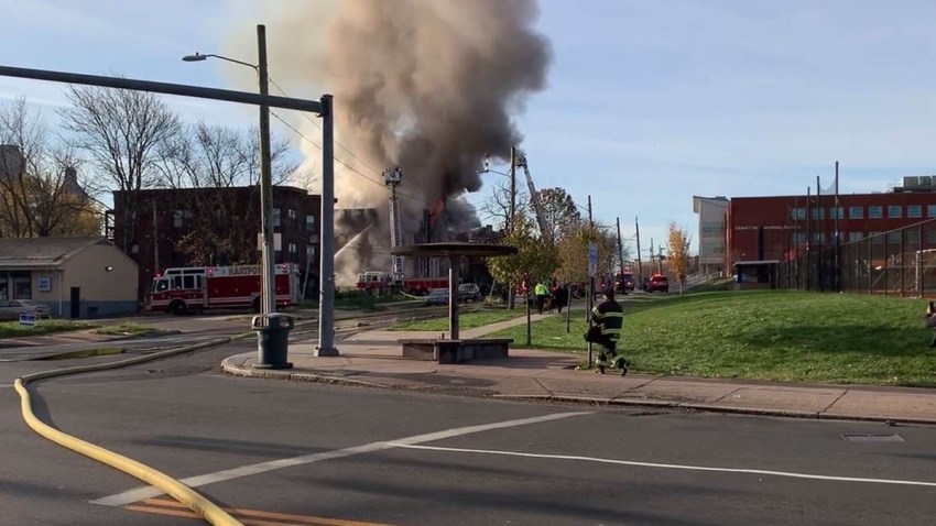 hartford abandoned building fire 110919