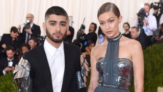 In this May 2, 2016, file photo, Gigi Hadid and Zayn Malik arrive for the "Manus x Machina: Fashion In An Age Of Technology" Costume Institute Gala at Metropolitan Museum of Art in New York City.