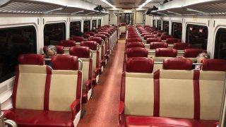 Empty Metro-North car