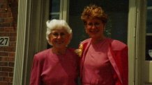 Nancy Muench with her Mom Norma Walker on Mother's Day, 1994