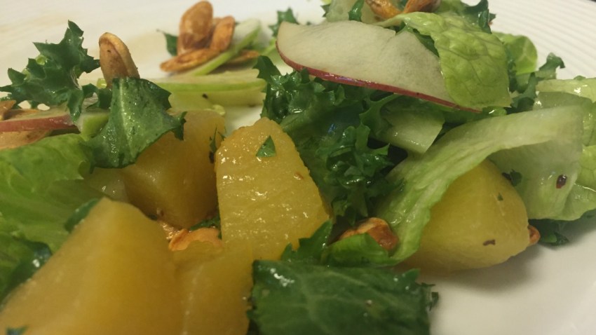 pumpkin seed apple salad