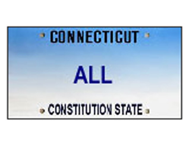 sample Connecticut license plate