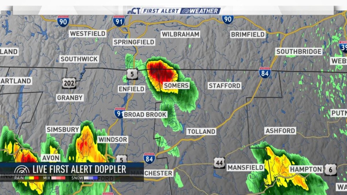 Severe Thunderstorm Warnings for Hartford, Windham and Tolland Counties