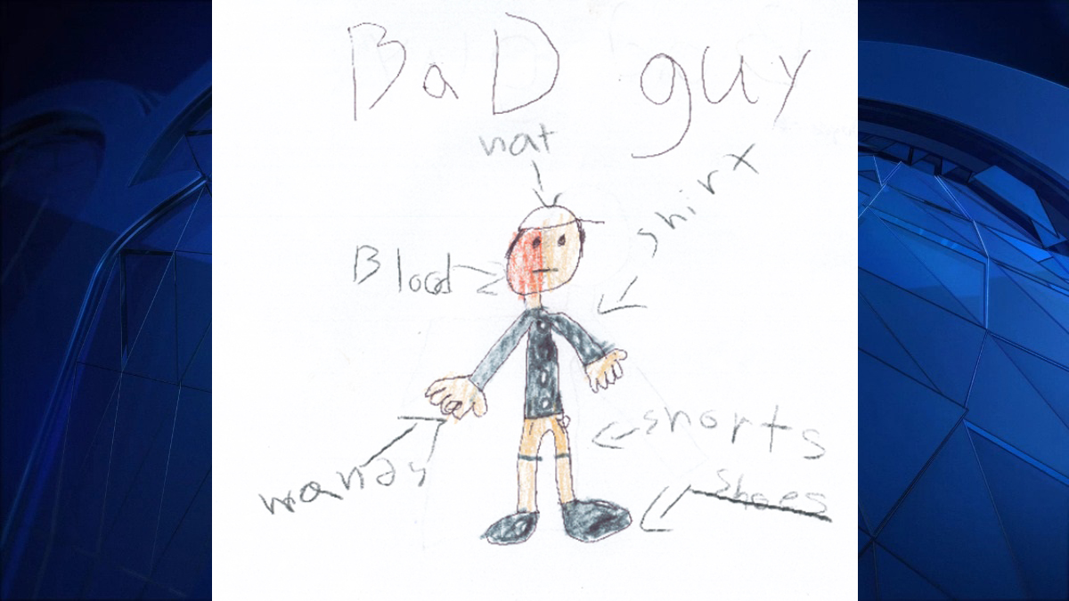 Children Draw Sketches After Motorcyclist Flees Crash In