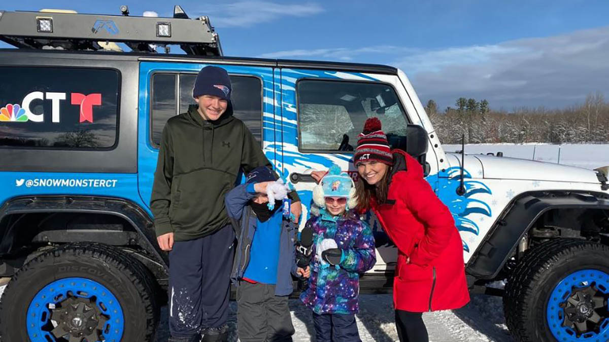Snow Monster Visits Kids Enjoying Sledding, Tubing After Big Snowfall