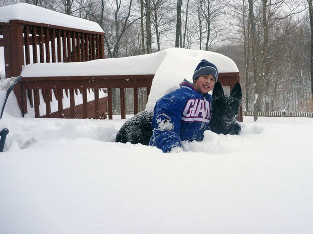 snowy deck