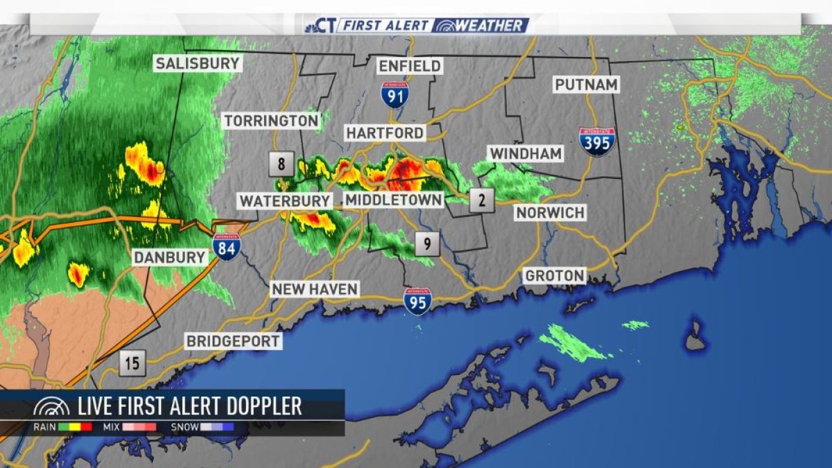 Severe Thunderstorm Warning Issued for Parts of Connecticut NBC