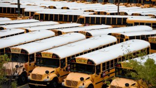 arlington virginia school buses parked