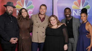 NBC's "This Is Us" cast (l-r) Chris Sullivan, Mandy Moore, Justin Hartley, Chrissy Metz, Sterling K. Brown, Susan Kelechi Watson.