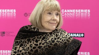 Dame Diana Rigg attends her masterclass during the 2nd Canneseries International Series Festival on April 6, 2019 in Cannes, France.