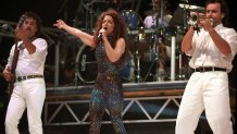 UNITED STATES - SEPTEMBER 27:  Gloria Estefan and Miami SOund Machine revved up in Madison Square Garden as they ended their national tour.  (Photo by John Roca/NY Daily News Archive via Getty Images)