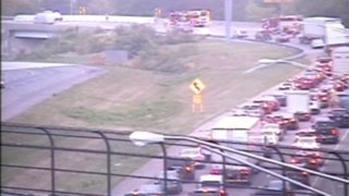 Congestion on Interstate 84 in West Hartford