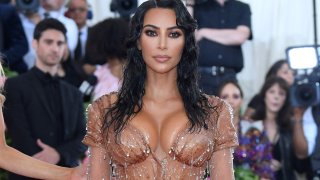 In this May 6, 2019, file photo, Kim Kardashian West arrives for the 2019 Met Gala celebrating Camp: Notes on Fashion at The Metropolitan Museum of Art in New York City.