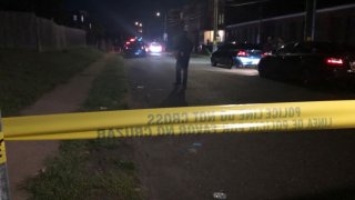 police tape blocks street in Hartford