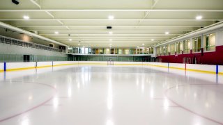 A file photo of an empty hockey rink