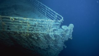 The bow of the Titanic ship.