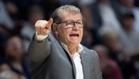 UConn's Geno Auriemma is serving up drinks in Manchester Tuesday night