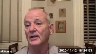 In this Nov. 12, 2020 image taken from video, actor Bill Murray takes part in a virtual production of "Poetry for the Pandemic." Murray is set to play Job in a biblical reading designed to spark meaningful conversations across spiritual and political divides.