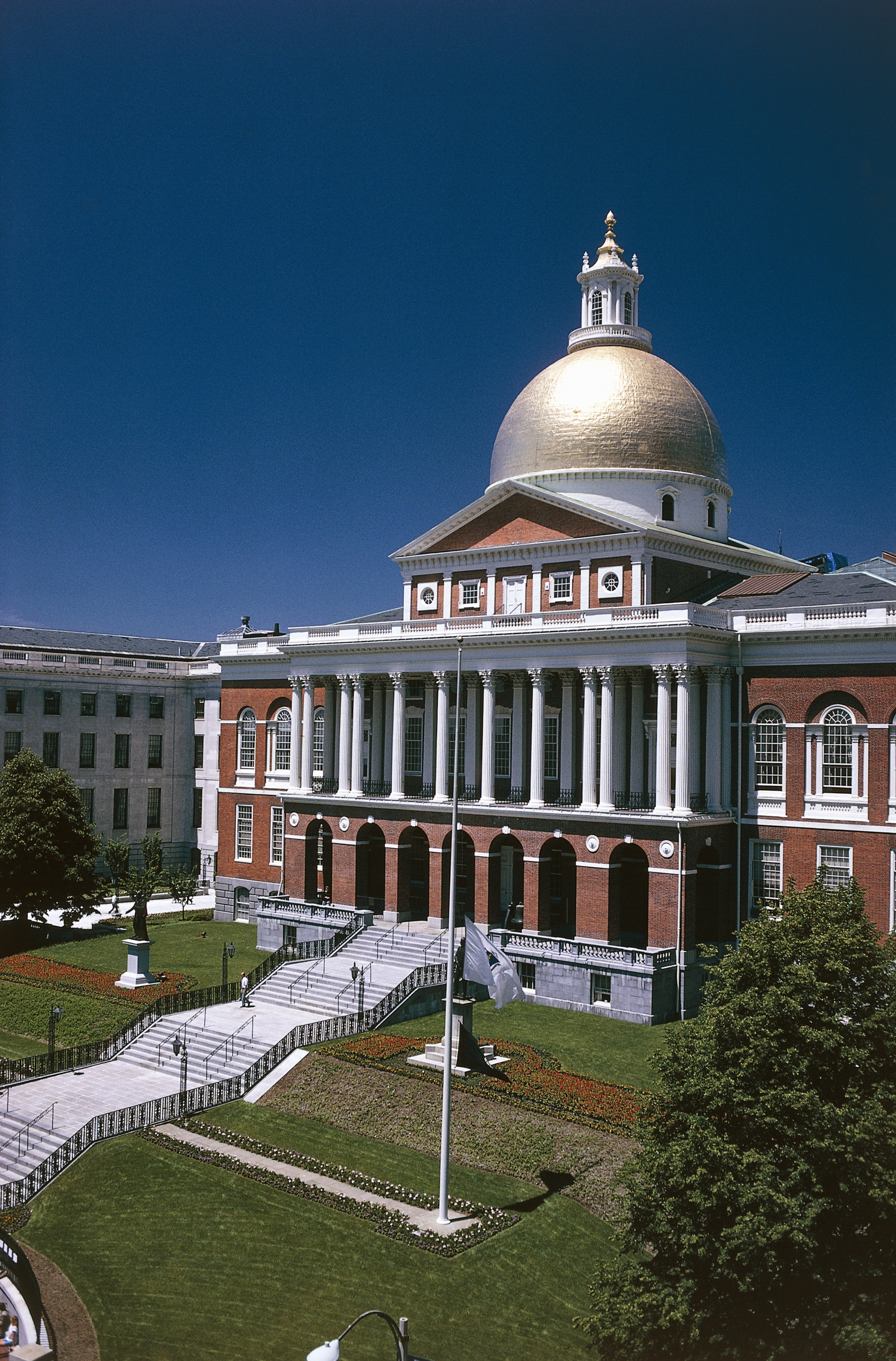 A file photo of the Massachusetts State House.