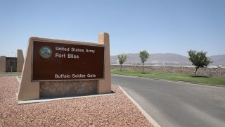 An entrance to Fort Bliss in Texas.