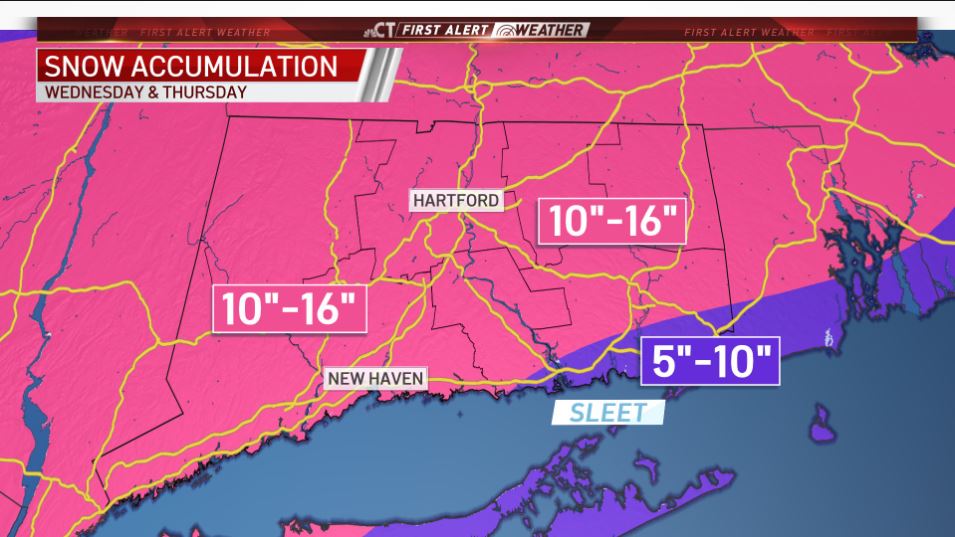 First Alert Winter Storm Warning Issued For Most of Connecticut NBC