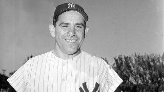 Yogi Berra, catcher for the New York Yankees, is shown during spring training in March 1960.