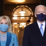 President-elect Joe Biden and Jill Biden arrive at Biden's inauguration on the West Front of the Capitol, Jan. 20, 2021, in Washington, D.C. (Win McNamee/Getty Images)