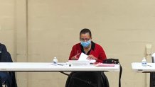 Blue Hills Fire District Commissioner Ariel Jaunai at an October 7, 2020 meeting