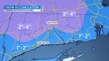 Snow map for January 26 2021