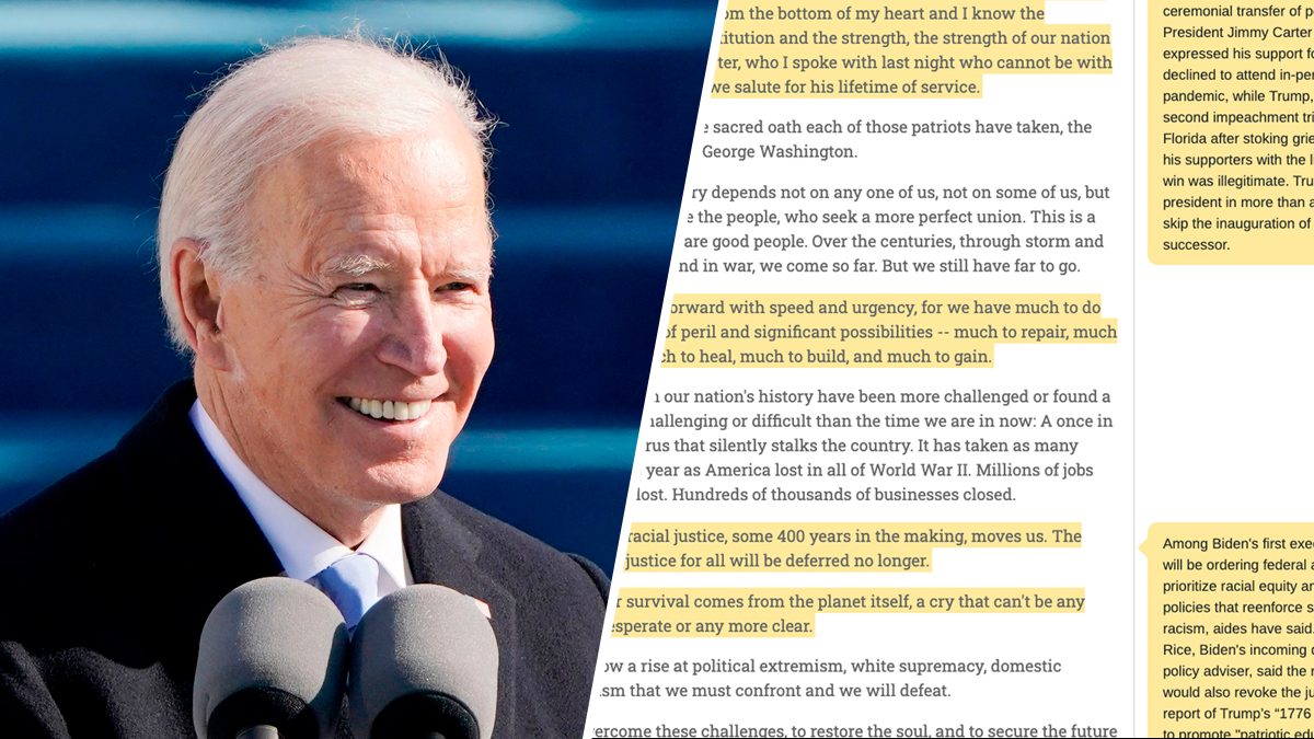 Read President Biden’s Full Inaugural Address, Annotated NBC Connecticut