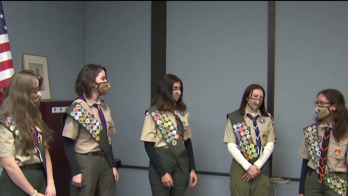 Boy Scouts Celebrate First Group of Female Eagle Scouts in East