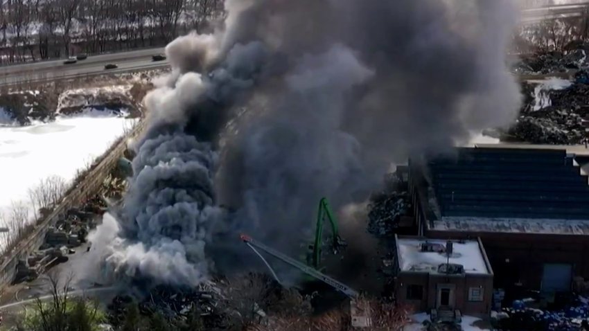 Crews Respond to Fire at Scrapyard in Waterbury