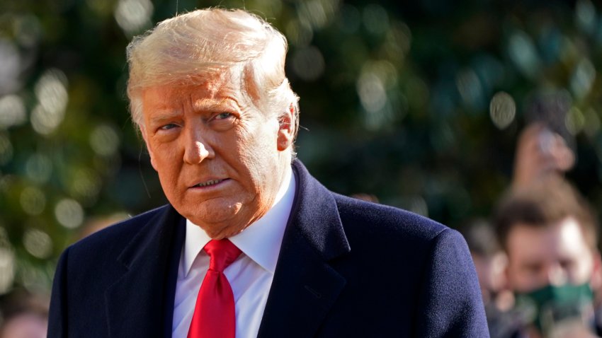 President Donald Trump walks to board Marine One on the South Lawn of the White House