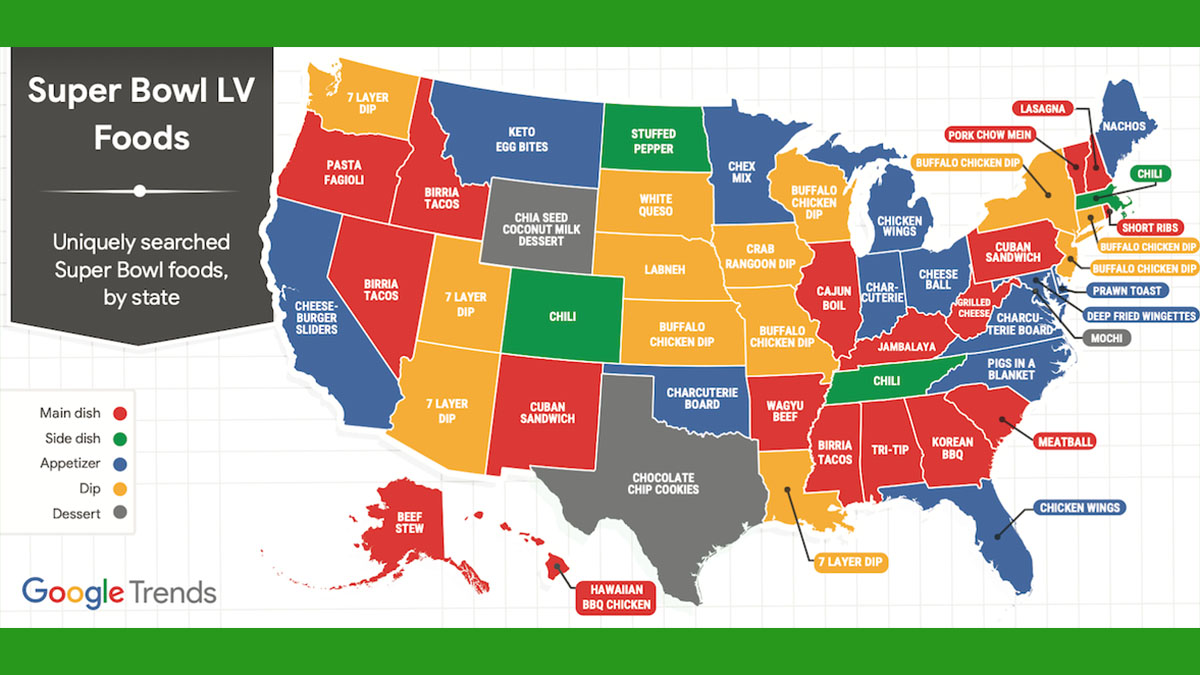 These Are the MostGoogled Super Bowl Recipes in Every State NBC