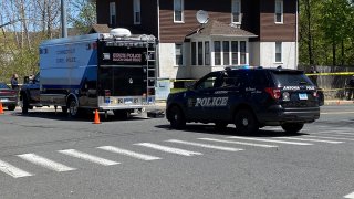 State police in Ansonia after a Derby officer shot a suspect