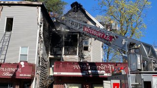 Fire on Walnut Street in Waterbury