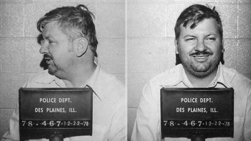 Serial killer John Wayne Gacy posed for the above Des Plaines Police Department mug shot in December 1978. (Photo by Bureau of Prisons/Getty Images)