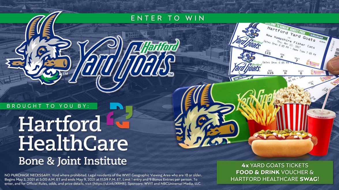 Hartford HealthCare Yard Goats Opening Day Sweepstakes NBC Connecticut