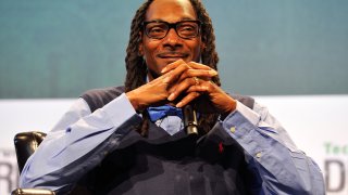 Recording artist Snoop Dogg speaks onstage during day one of TechCrunch Disrupt SF 2015 at Pier 70 on September 21, 2015 in San Francisco, California.