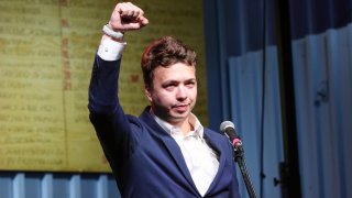 Former chief editor of Telegram channel Nexta, Roman Protasevich, who was detained in Minsk onboard a Ryanair plane that made an emergency landing in the Belarusian capital.