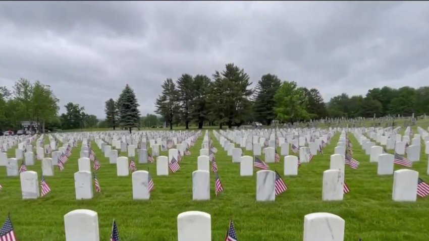 Thousands of Flags Placed at State Veterans Cemetery in Middletown