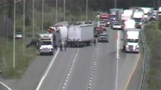 Crash on Interstate 91 South in Cromwell