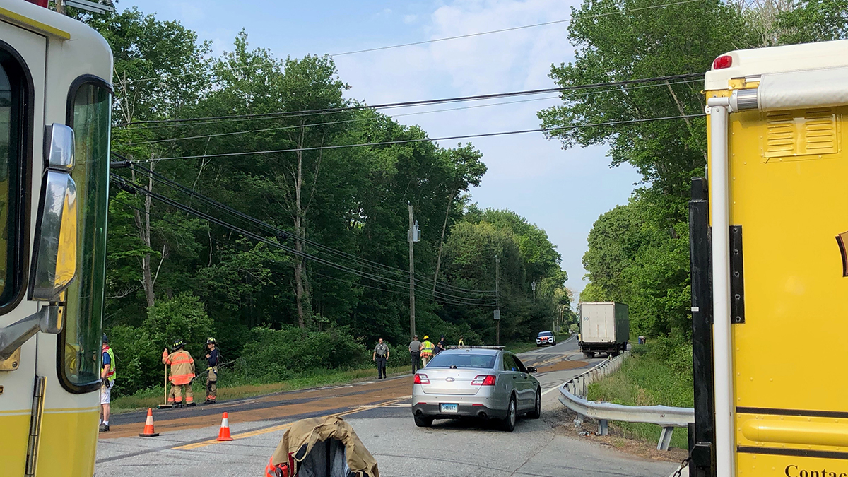 Route 16 in Colchester Reopens After Crash Involving Garbage Truck
