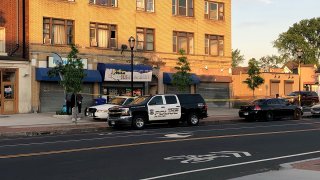 Albany Avenue in Hartford after a shooting