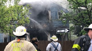 Fire on Monroe Street in New Haven