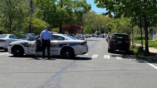 Police on Livingston Street in New Haven