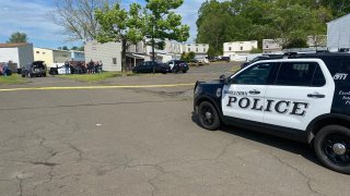 Police at the scene of a fatal shooting in Middletown