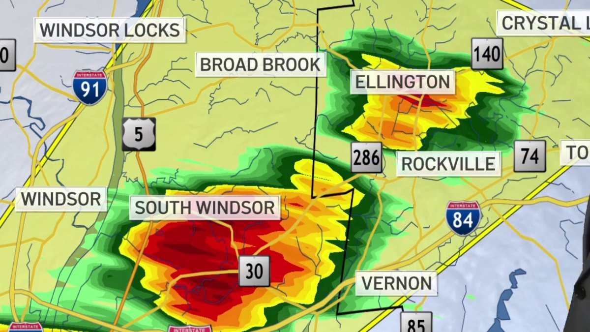 Severe Thunderstorm Warning for Hartford and Tolland Counties NBC